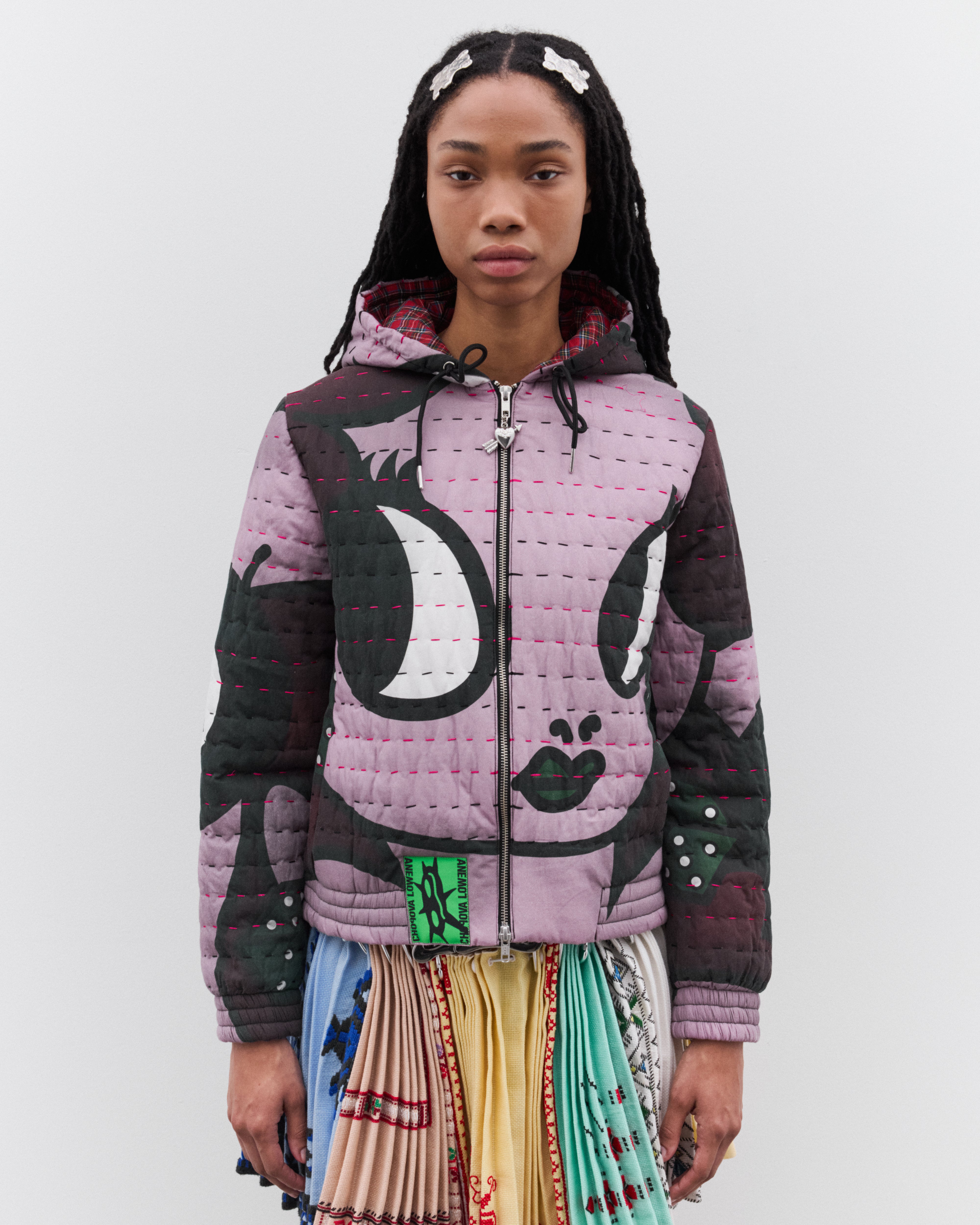 Chopova Lowena: Women's Lucky Lady Hooded Jacket (Multi) | Dover