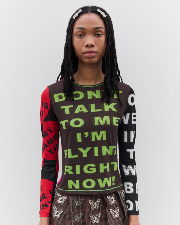 Chopova Lowena - Women’s Don't Talk To Me Mesh Top - (Multi)