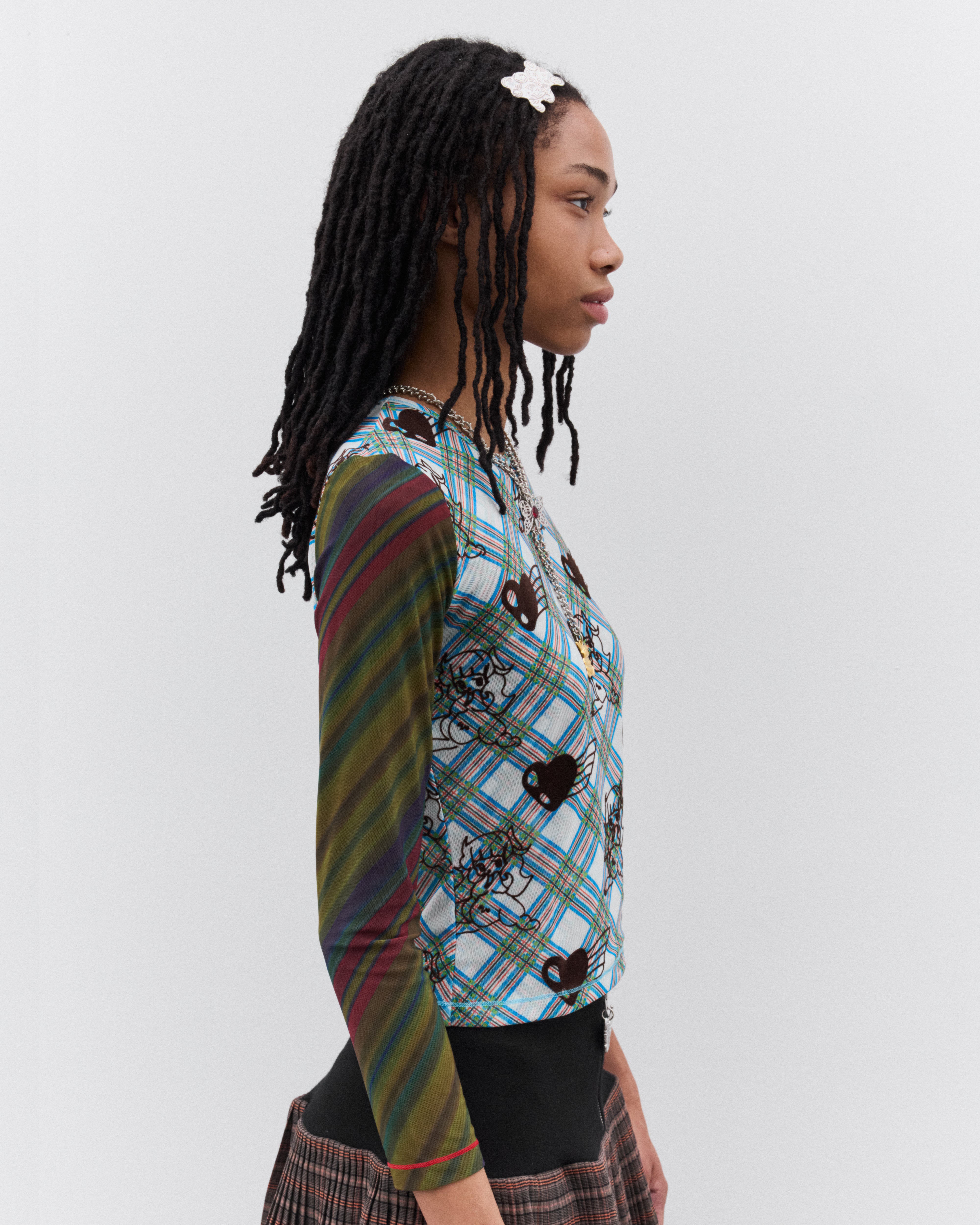 CHOPOVA LOWENA メッシュトップ Crazy Cat