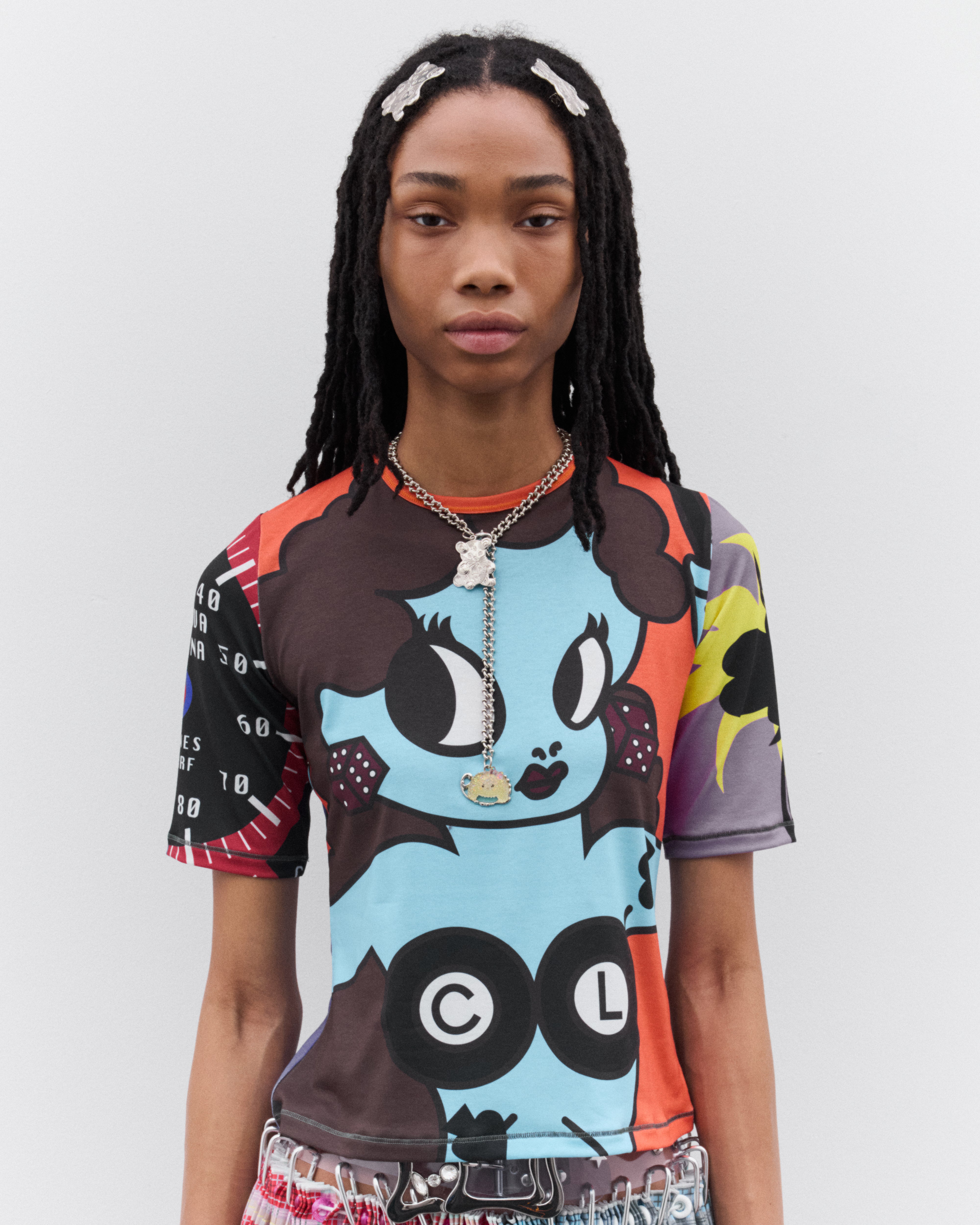 Chopova Lowena: Women's Lady Luck Short Sleeve Top (Multi) | Dover