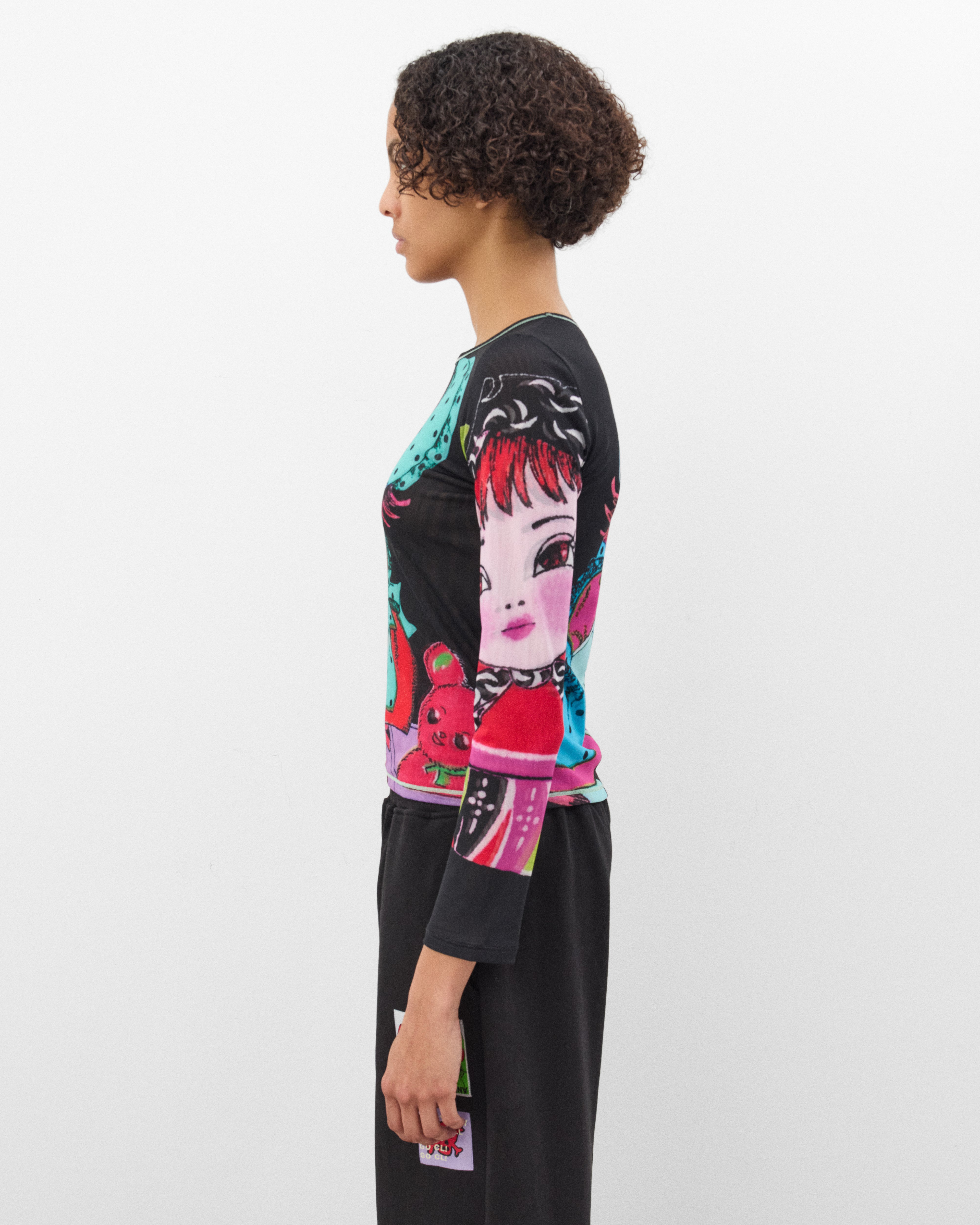 Chopova Lowena: Women's Sweeties Mesh Long Sleeve (Multi) | Dover