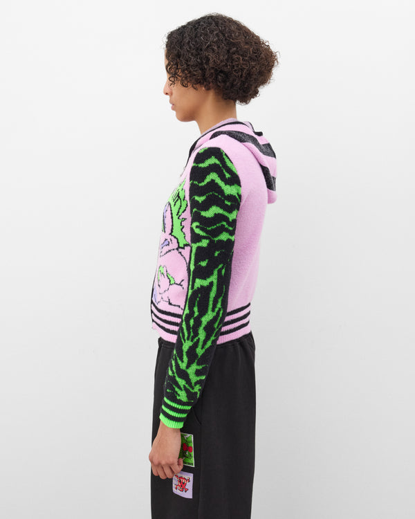 Chopova Lowena - Women's Zip Up Hooded Mascot Cardigan - (Multi)