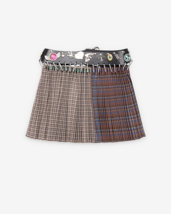 Chopova Lowena - Women's Mini Carabiner Skirt - (Tartan/Multi)