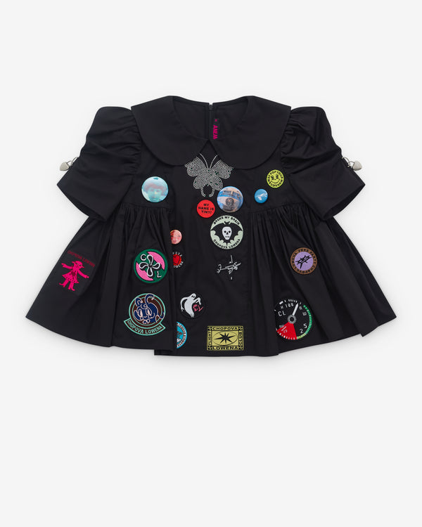 Chopova Lowena - Women’s Short Sleeve Blouse - (Black)