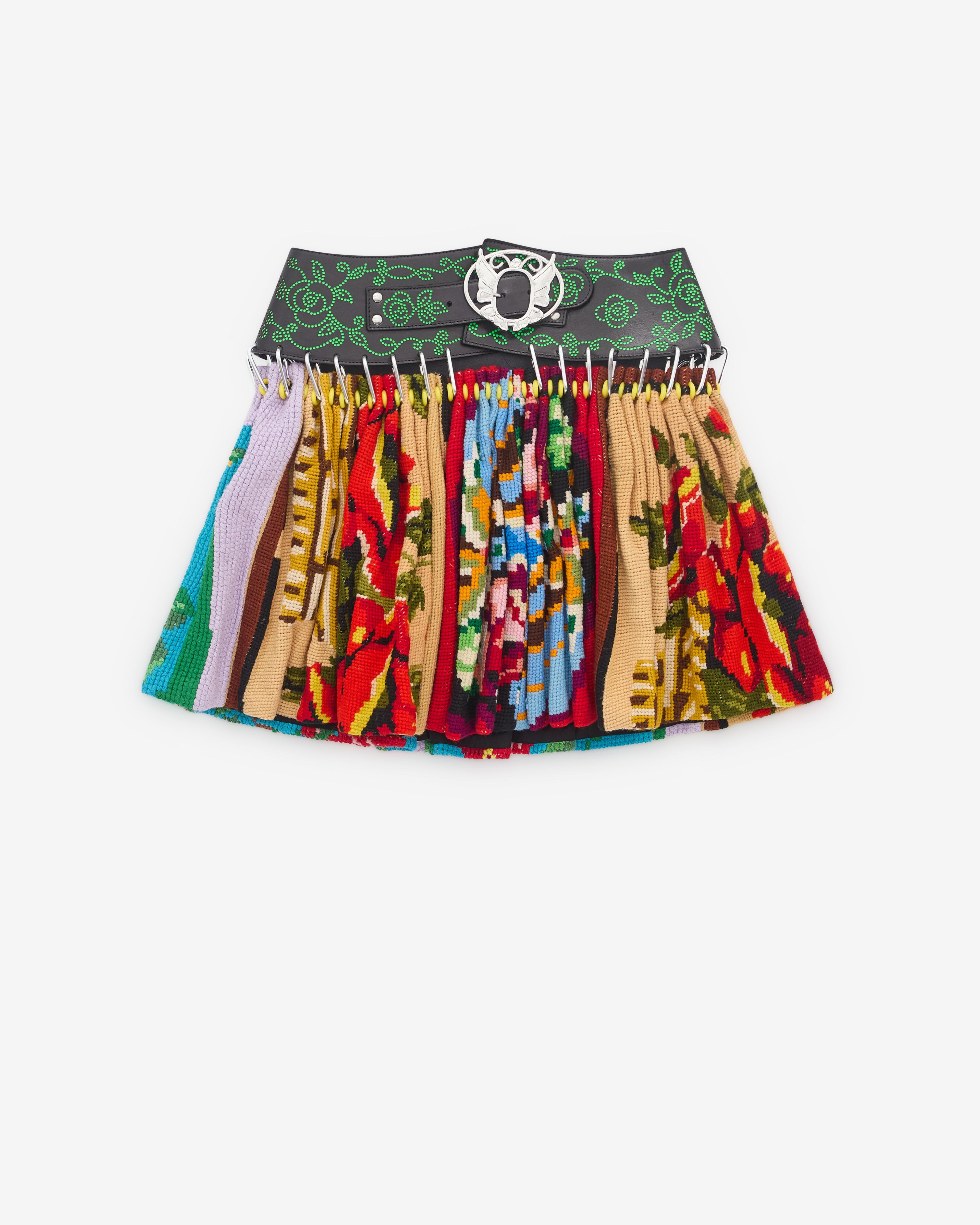 Chopova Lowena: Women's Cross Stitch Mini Carabiner Skirt (Multi