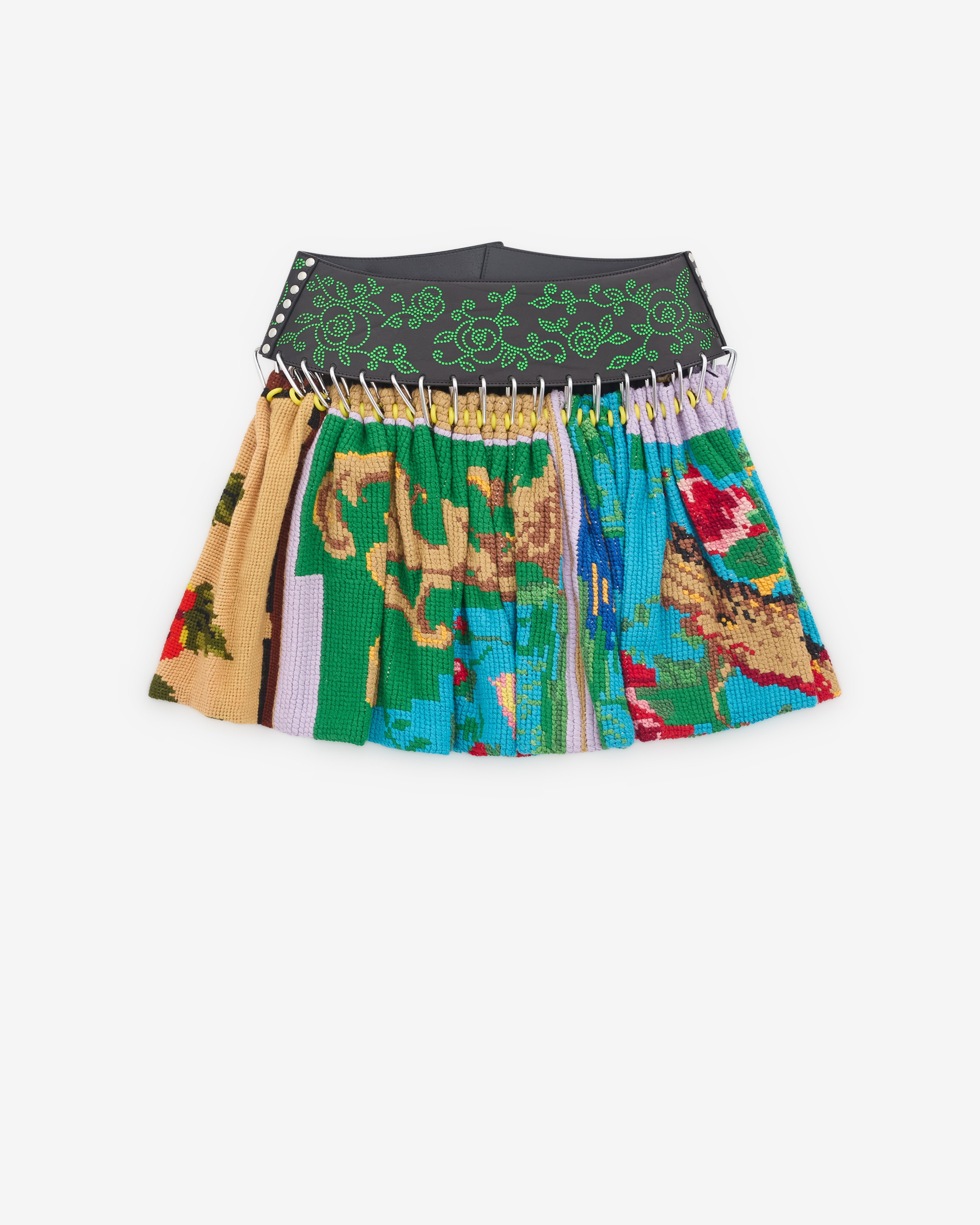 Chopova Lowena: Women's Cross Stitch Mini Carabiner Skirt (Multi