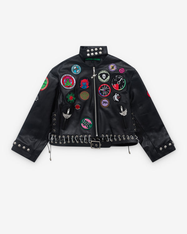 Chopova Lowena - Women’s Patch Leather Jacket - (Black)