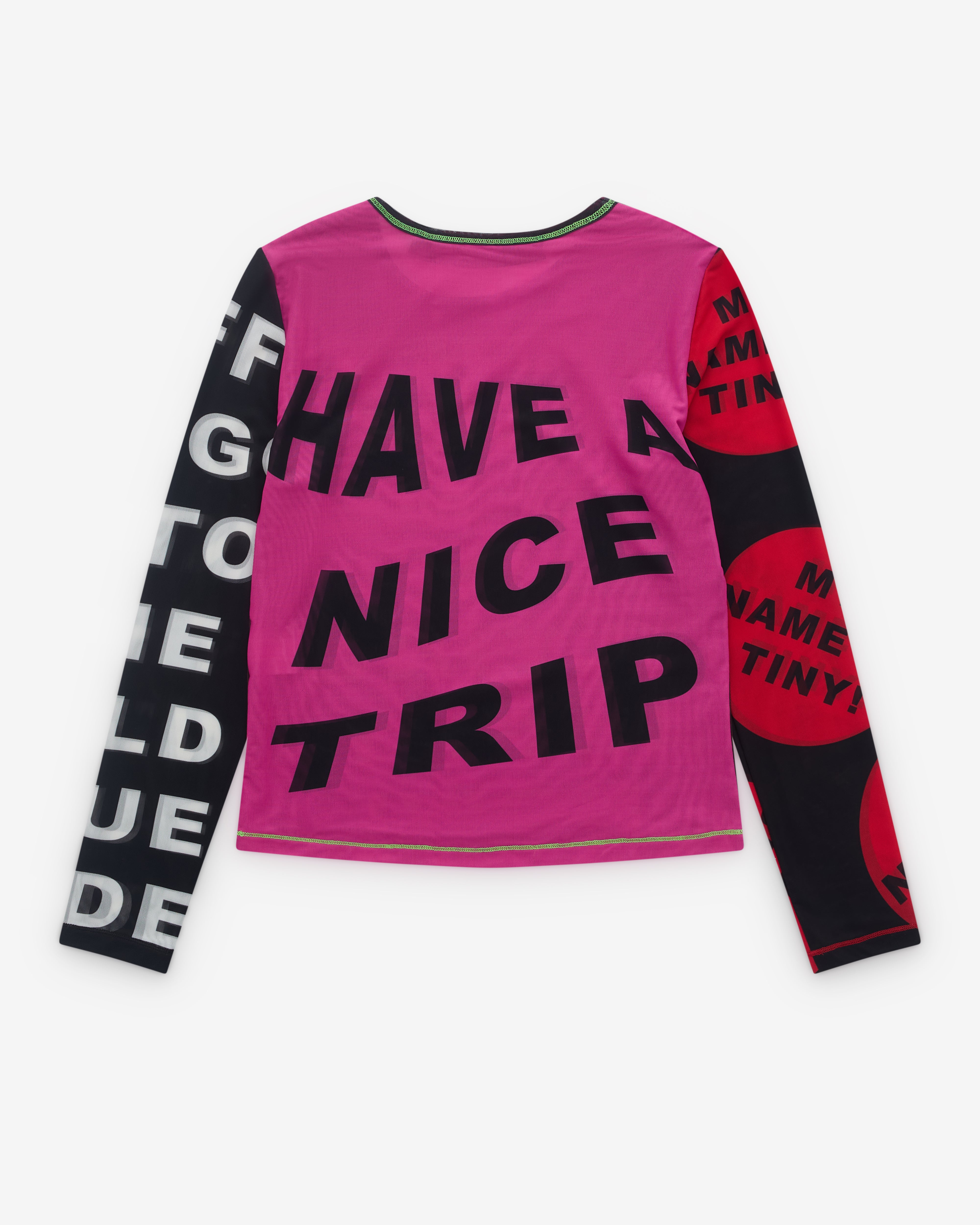 Chopova Lowena: Women's Don't Talk To Me Mesh Top (Multi) | Dover