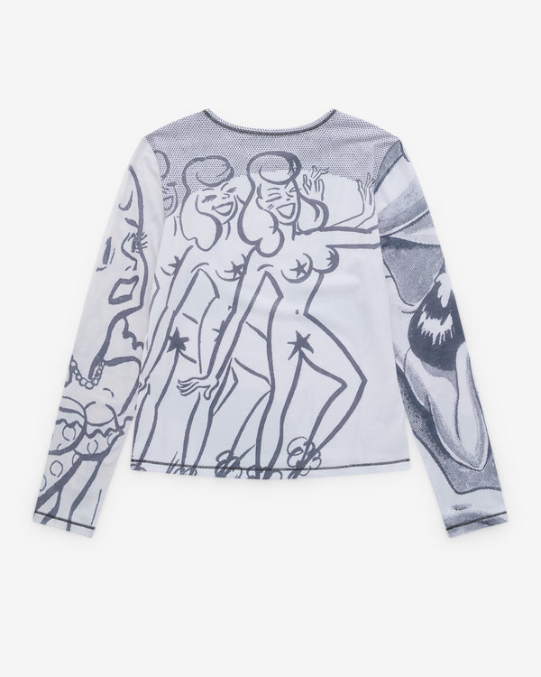 Chopova Lowena - Women’s Newsprint Jersey Top - (Multi)