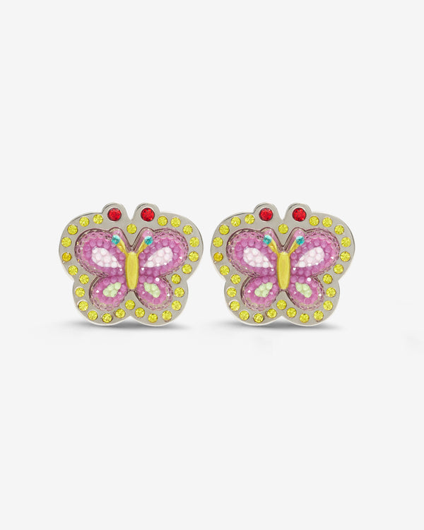 Chopova Lowena - Women’s Blinged Out Butterfly Earrings - (Multi)