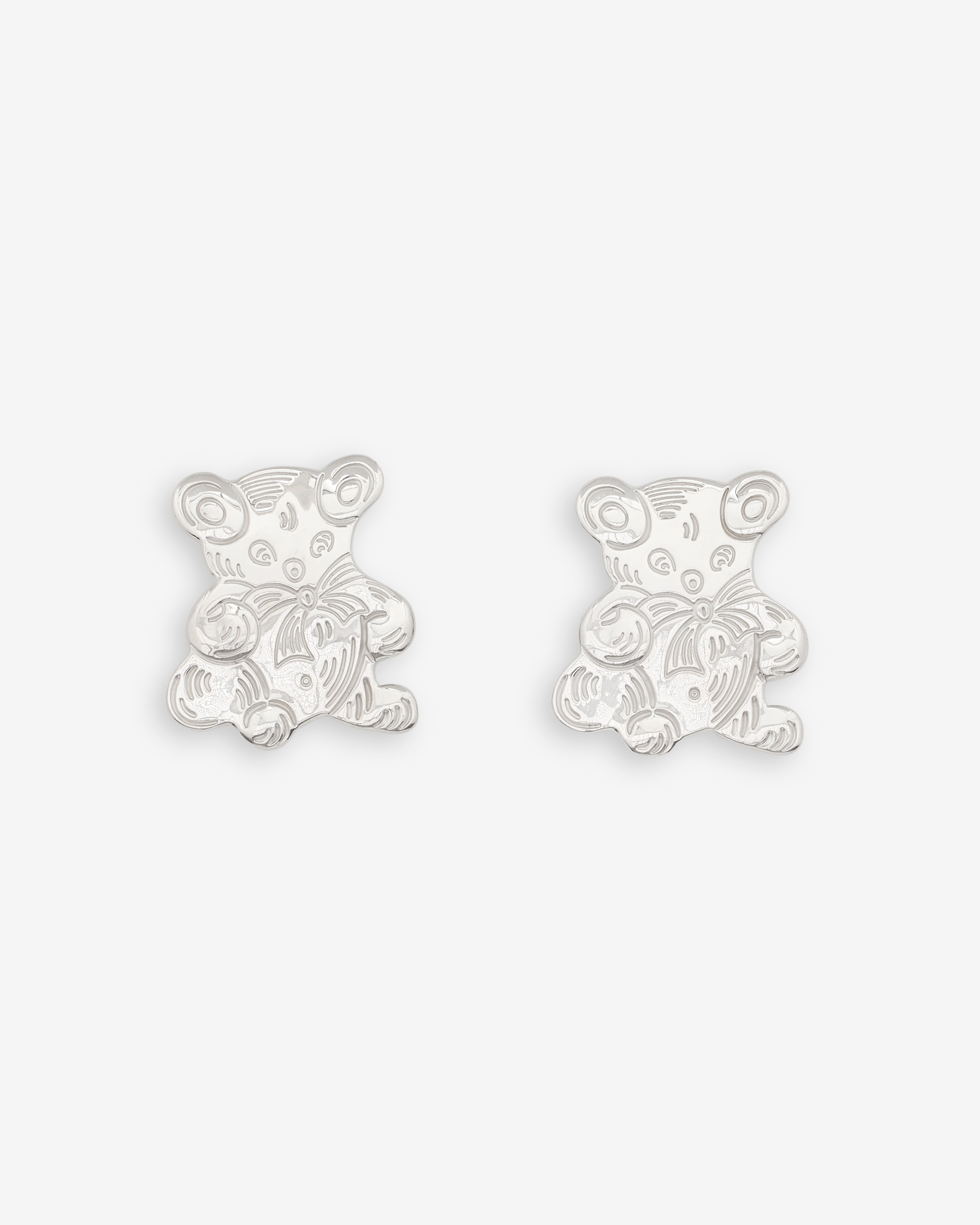 Chopova Lowena: Women's Teddy Bear Hair Clips (Silver) | DSML E-SHOP