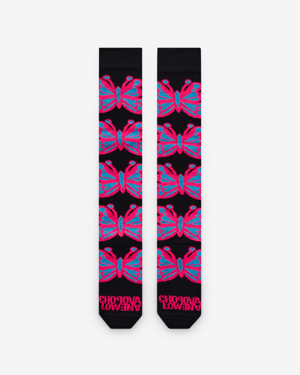 Chopova Lowena - Women’s Butterfly Long Socks - (Black)