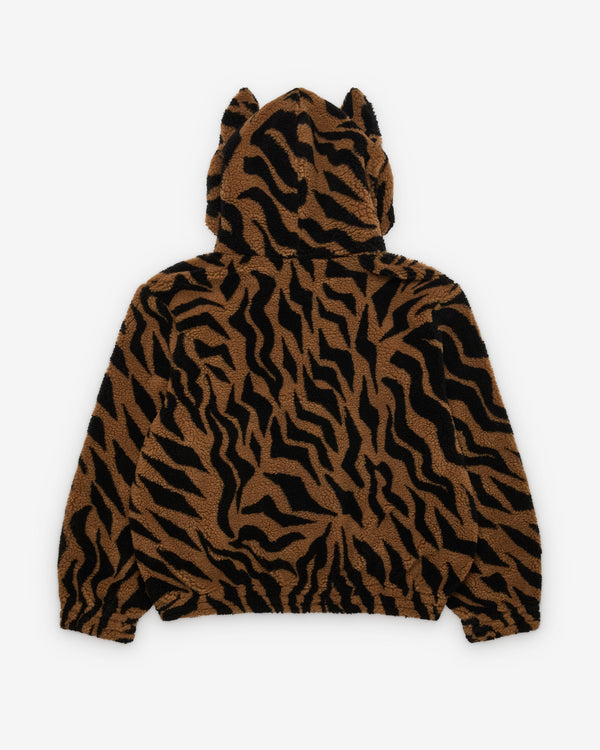 Chopova Lowena - Women's Oversized Hooded Fleece - (Brown/Black)