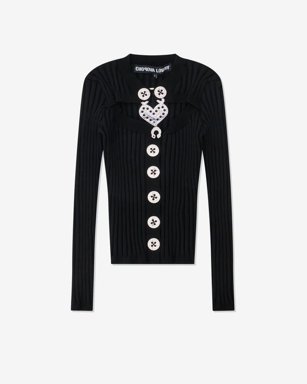 Chopova Lowena - Women's Sweetheart Cardigan - (Black)