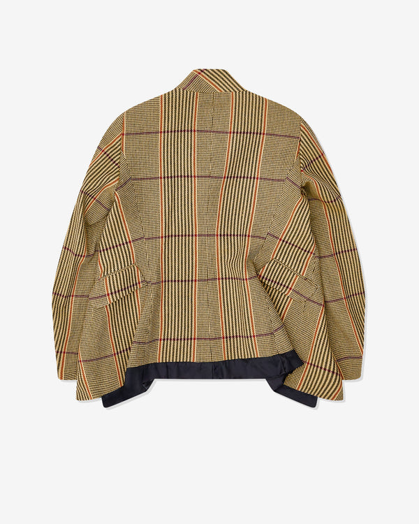 Christopher Nemeth - Men’s Stand Collar Jacket - (Yellow Check)