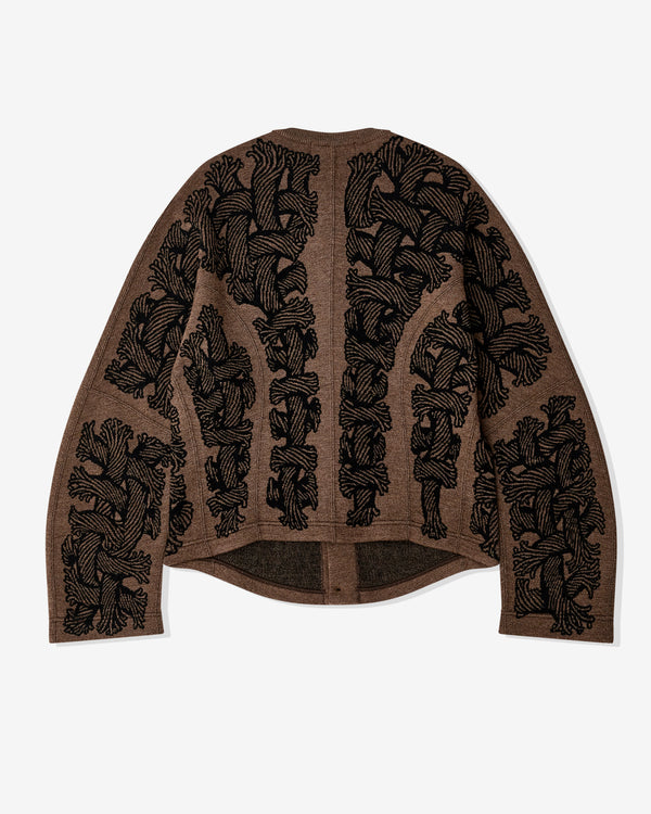 Christopher Nemeth - Men’s Round Neck Cardigan - (Brown)