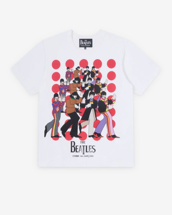 CDG Beatles - Red Dot Band T-Shirt - (White)