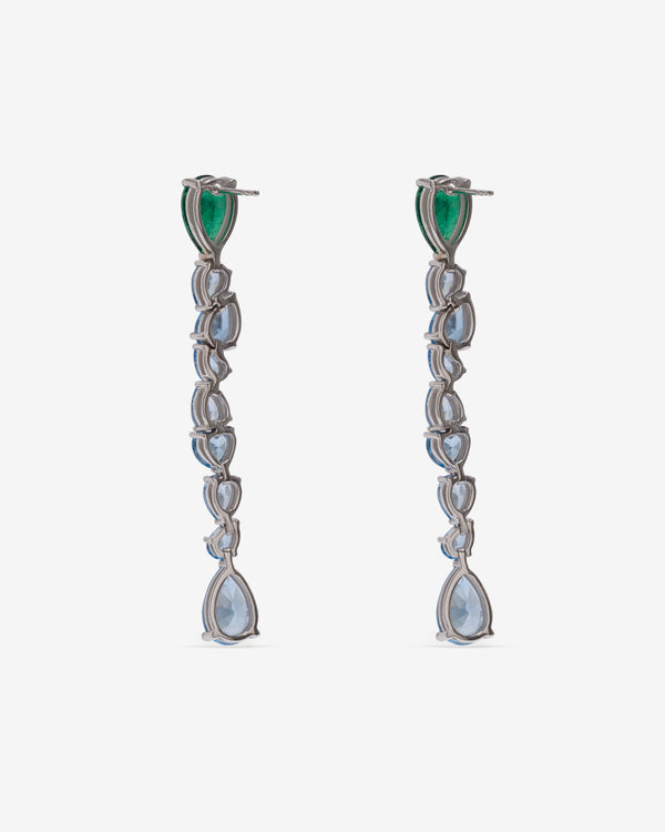 Completed Works - Blue And Silver Earrings - (Multi)