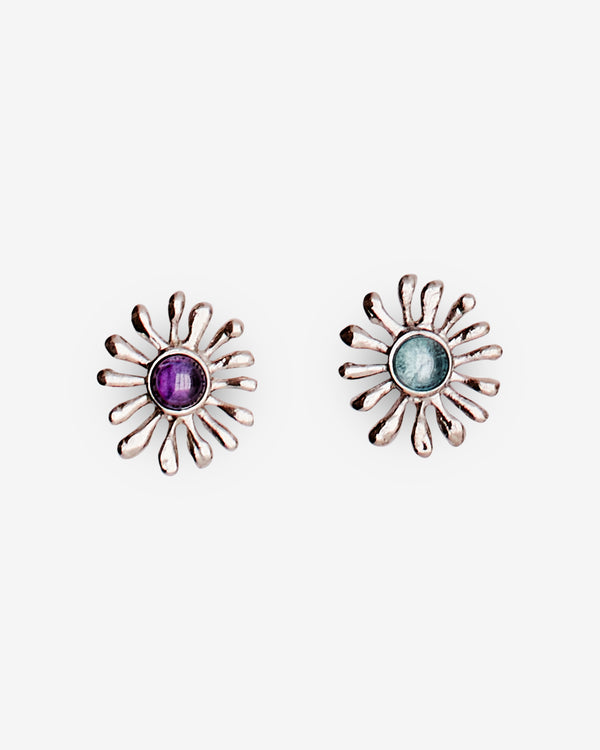 Chopova Lowena - Women's Flower Stud Earrings - (Silver)