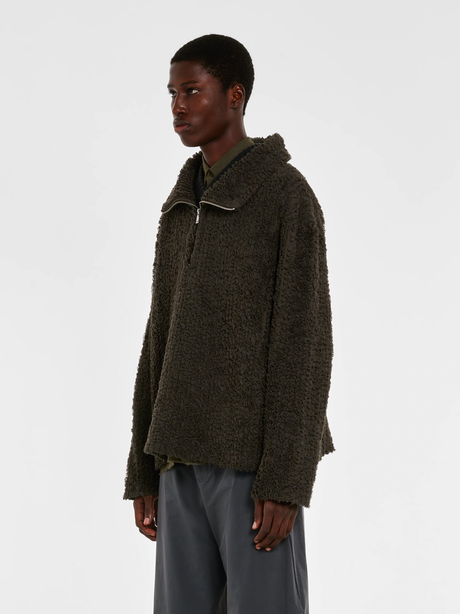 Craig Green - Men's Handmade Loopback Pullover - (Olive) | Dover