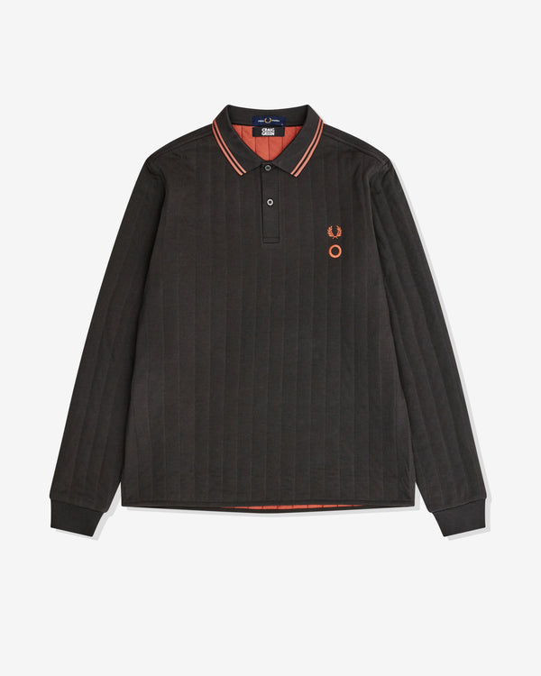 Craig Green - Fred Perry Men's Long Sleeve Quilted Polo - (Anthracite)