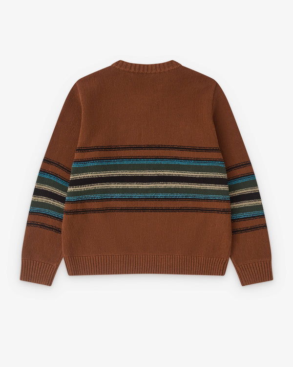 Craig Green - Men’s Tape Knit V-Neck Jumper - (Brown Multi)