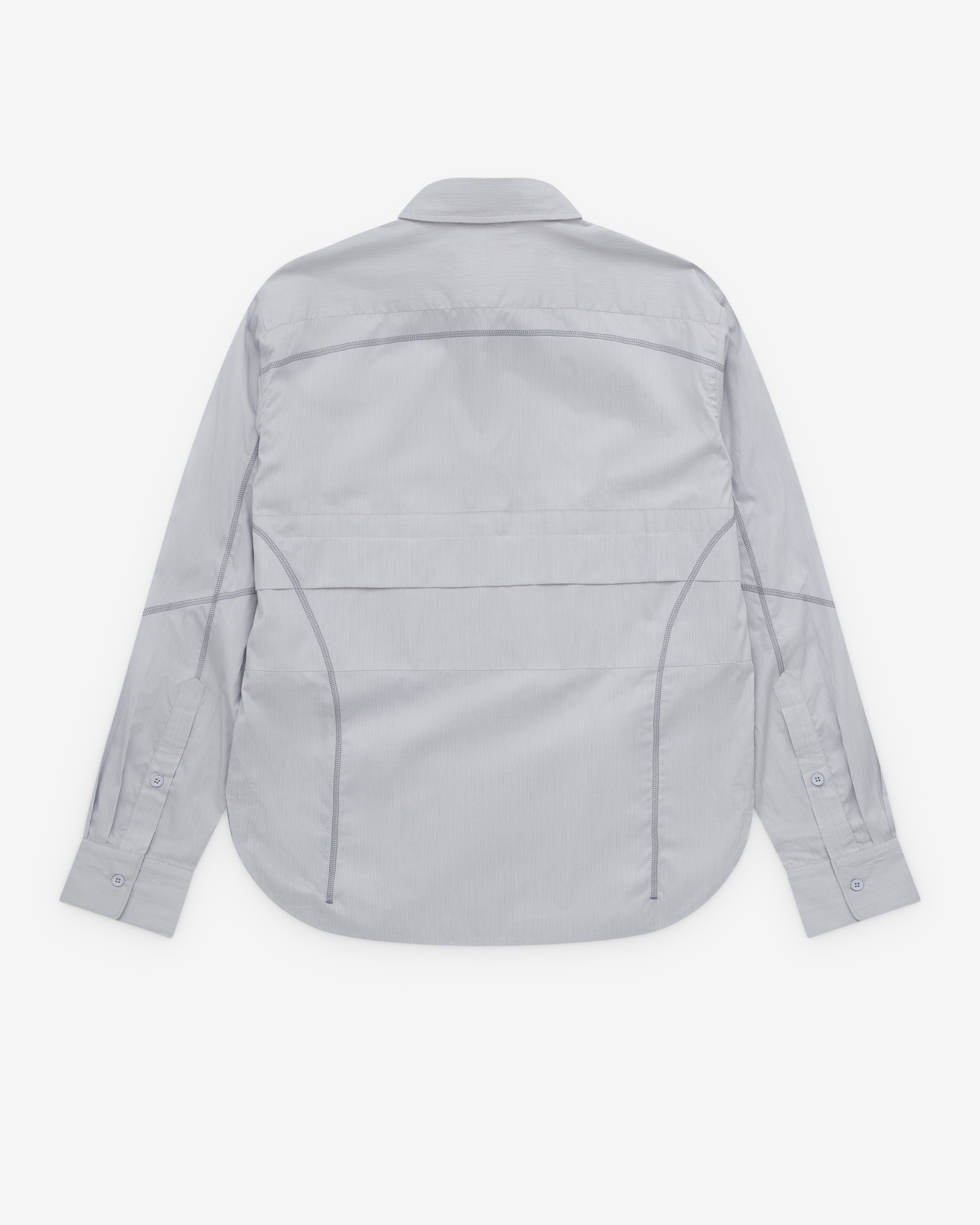 Craig Green: Men's Flatlock Shirt (Grey Stripe) | Dover Street