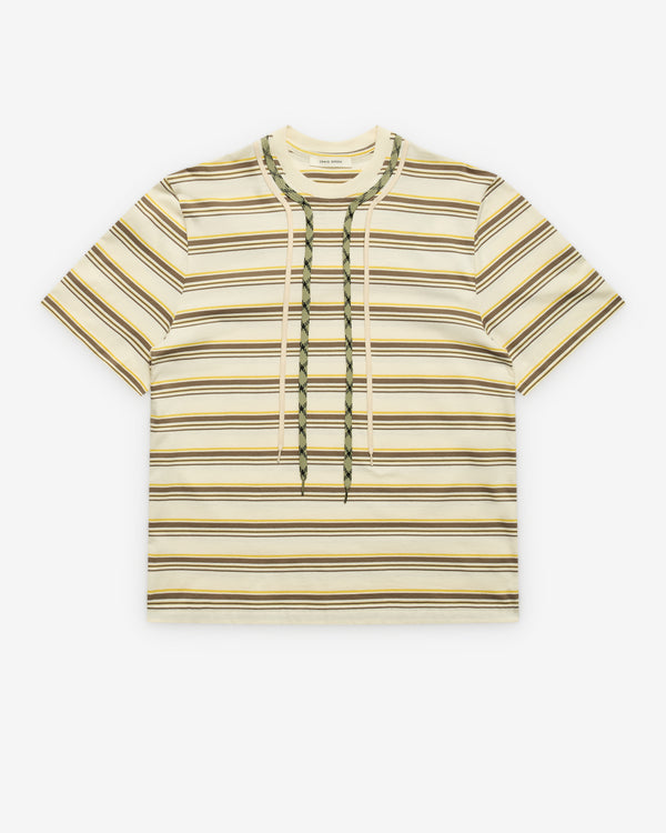 Craig Green - Men's Trek-Lace T-Shirt - (Ecru Stripe)