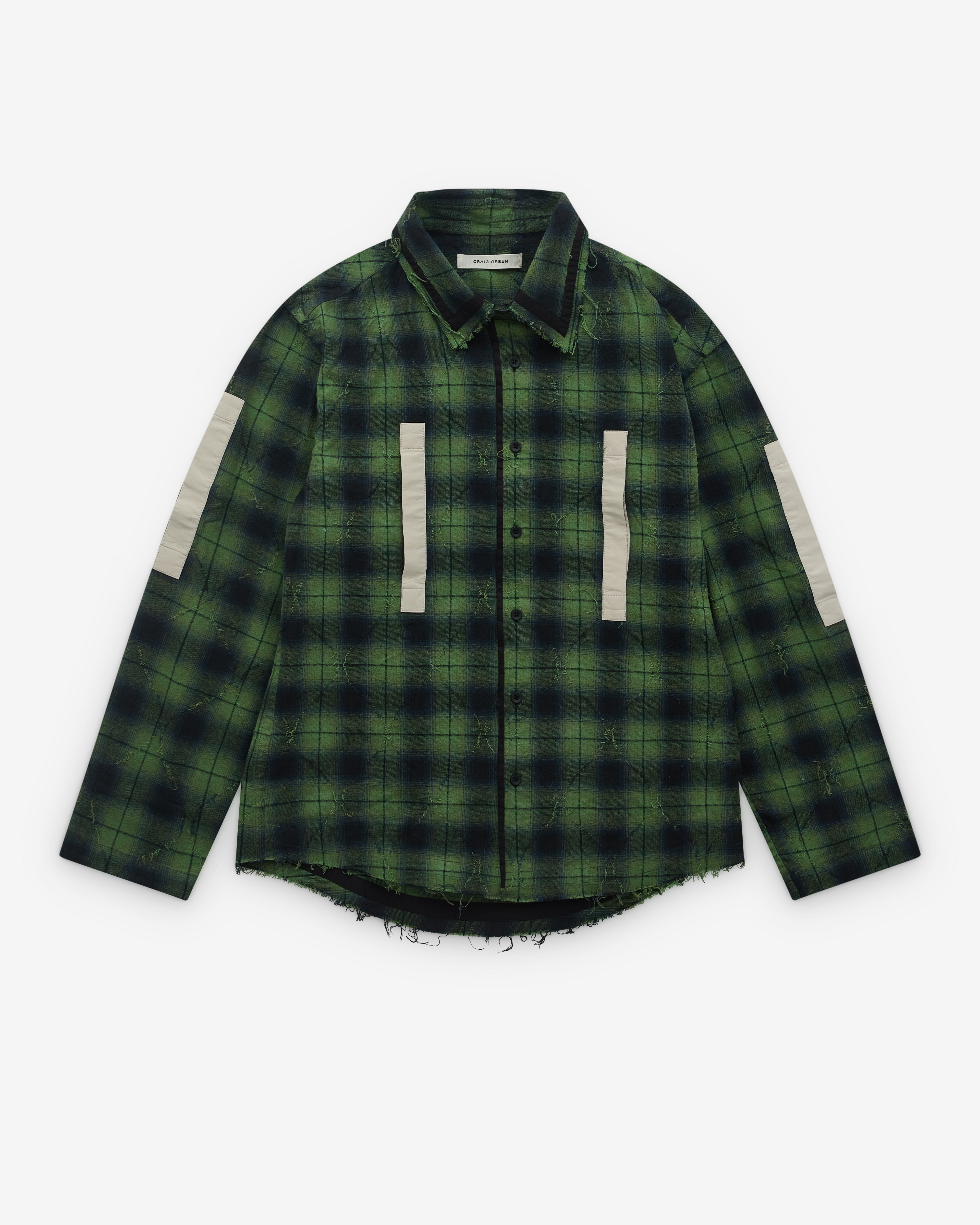 Craig Green: Men's Plaid Split Shirt (Green Check) | Dover Street