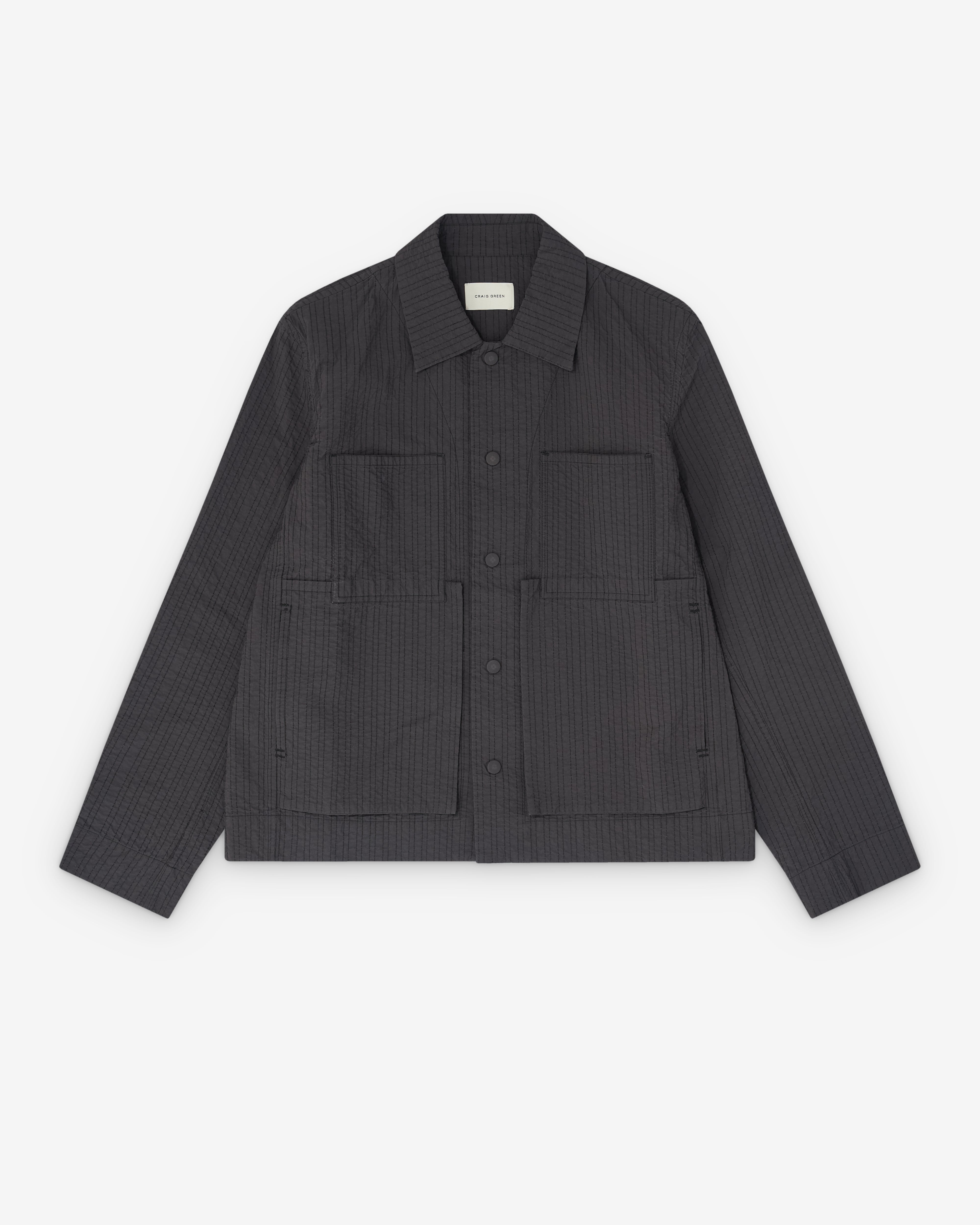 Craig Green: Men's Linestitch Worker Jacket (Grey) | Dover Street