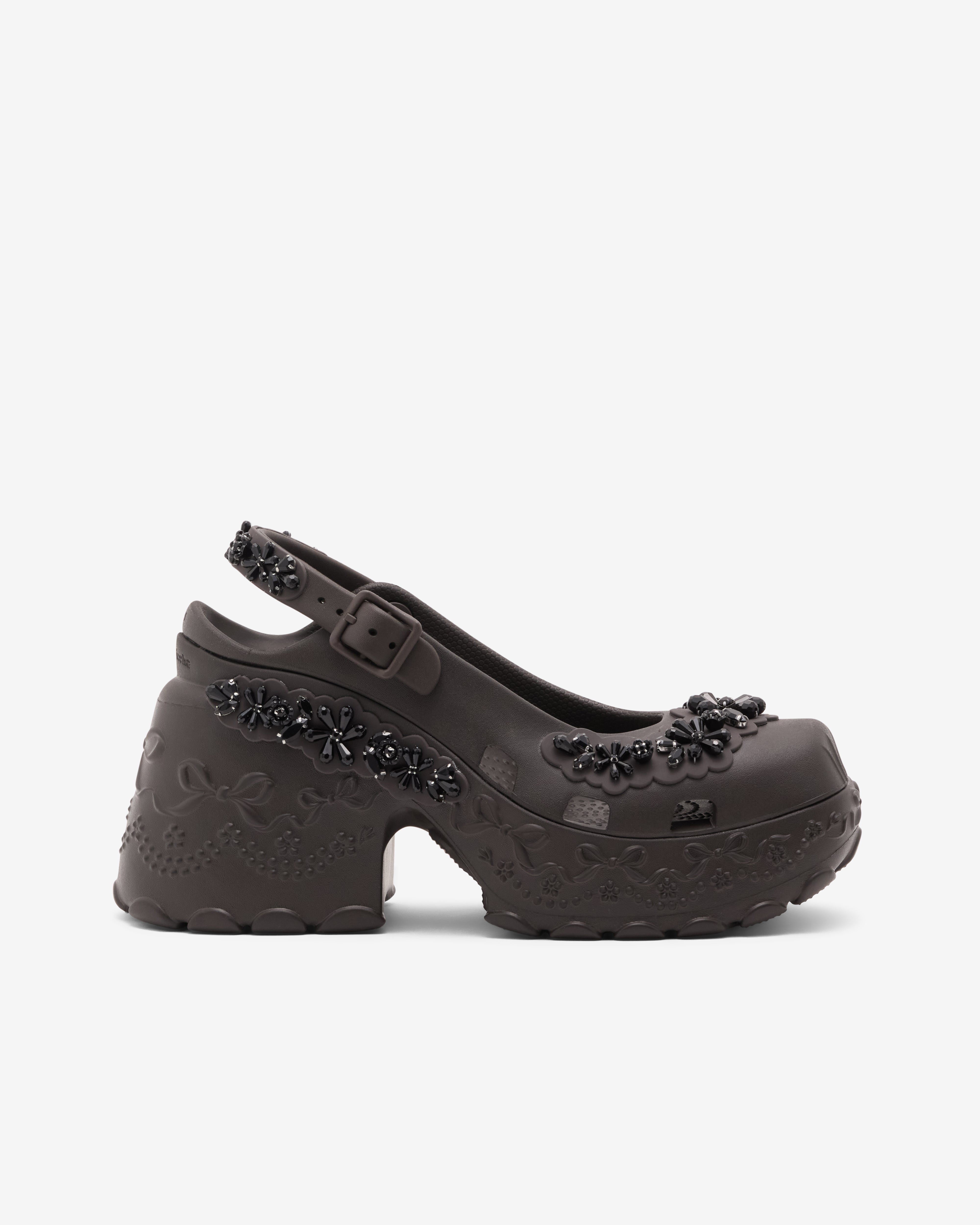 靴 SIMONE ROCHA X CROCS Ballerina Platform Crocs: Simone Rocha Ballerina Platform (Espresso) | Dover Street