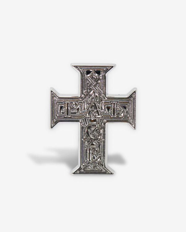 Palace - Men's Cross Pin Badge - (Silver)