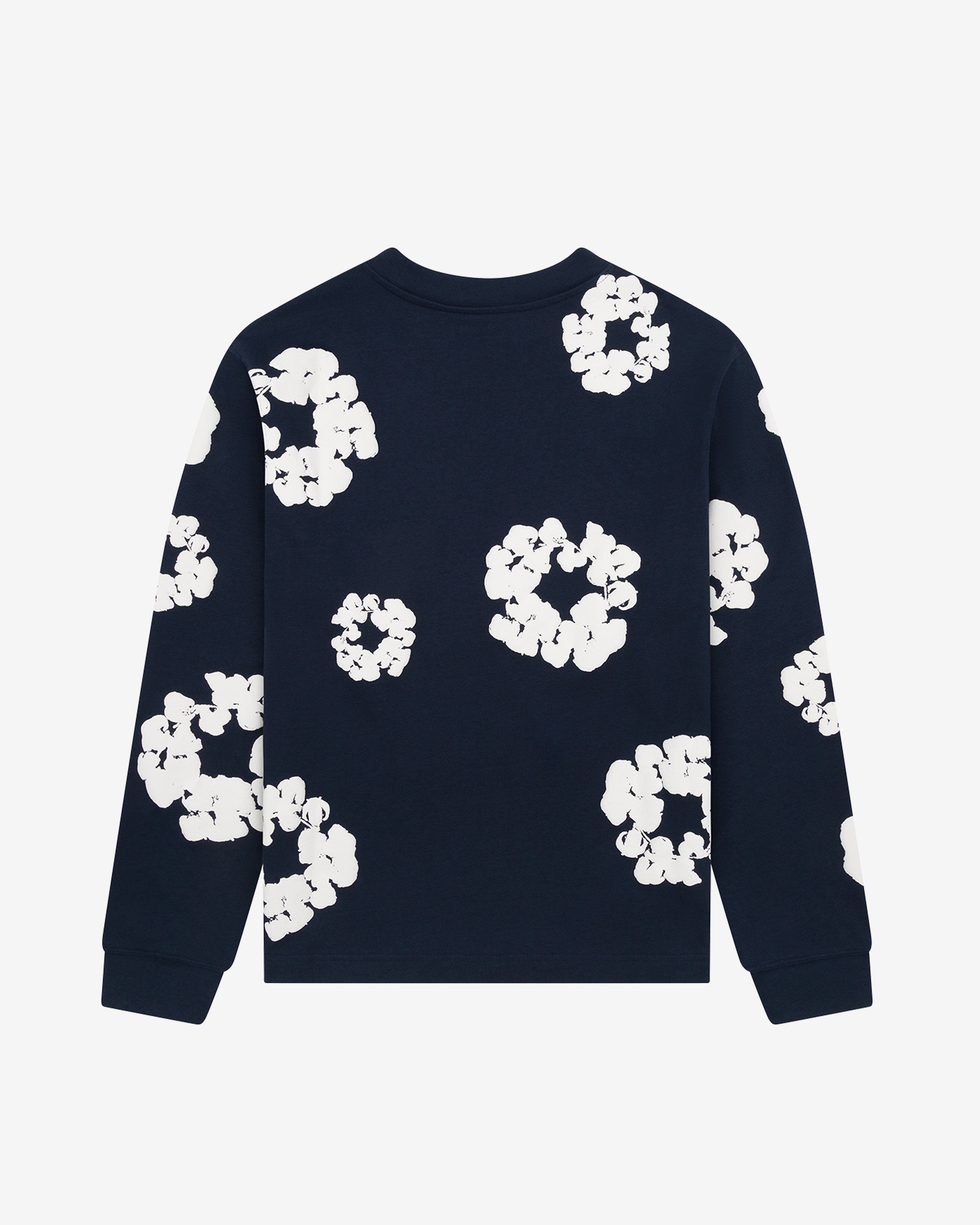 Denim Tears: Men's Cotton Wreath Long Sleeve T-Shirt (Navy