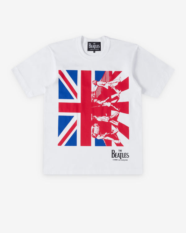 CDG Beatles - Union Jack Abbey Road T-Shirt - (White)