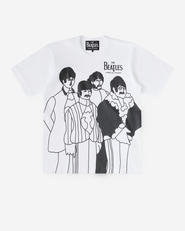 CDG Beatles - Yellow Submarine Group Print T-Shirt - (White)