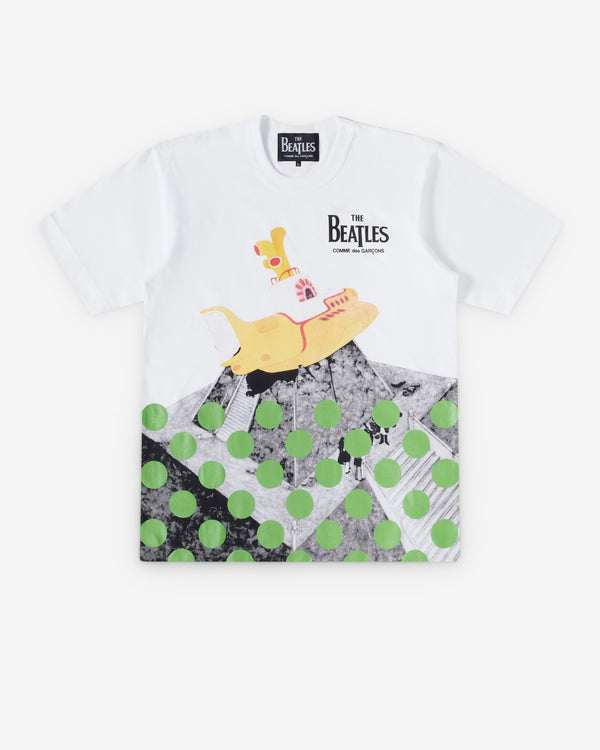CDG Beatles - Yellow Submarine Print T-Shirt - (White)