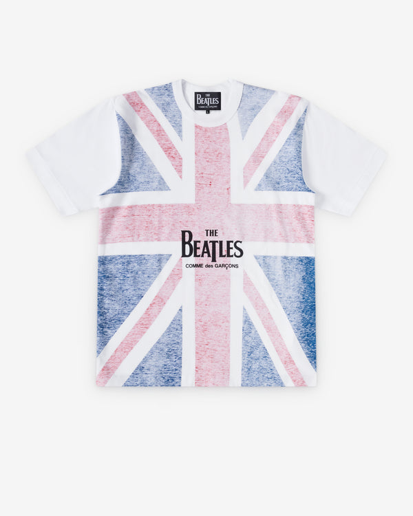 CDG Beatles - Union Jacket Logo Printed T-Shirt - (White)