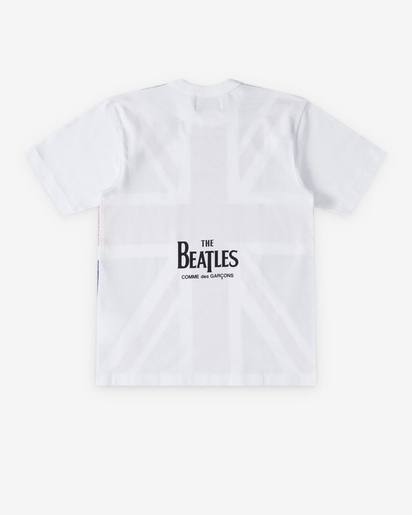 CDG Beatles - Union Jacket Logo Printed T-Shirt - (White)