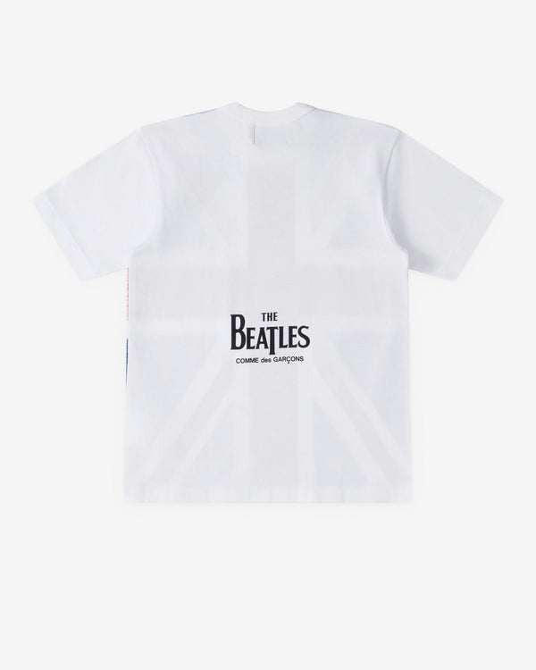 CDG Beatles - Union Jacket Logo Printed T-Shirt - (White)