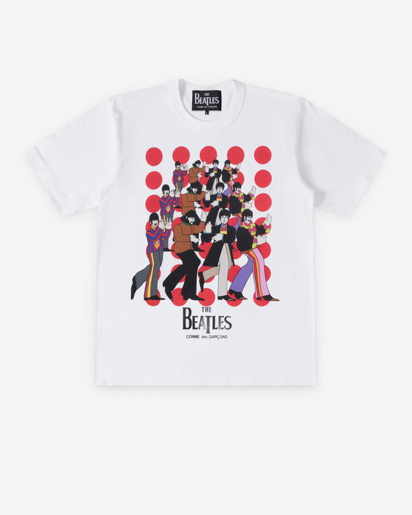 CDG Beatles - Red Dot Band T-Shirt - (White)