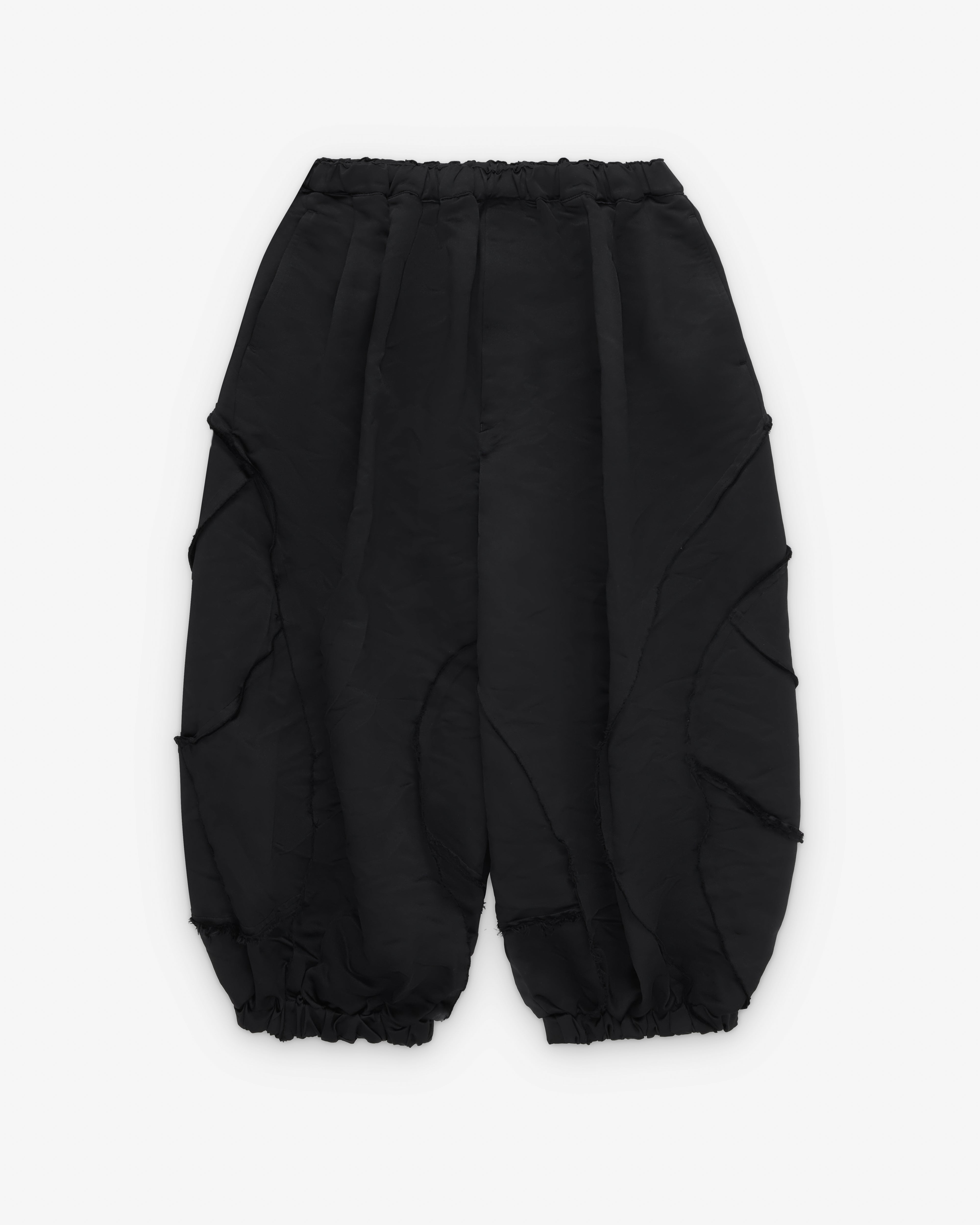 Black Comme des Garçons: Raw Edge Balloon Trousers (Black) | Dover