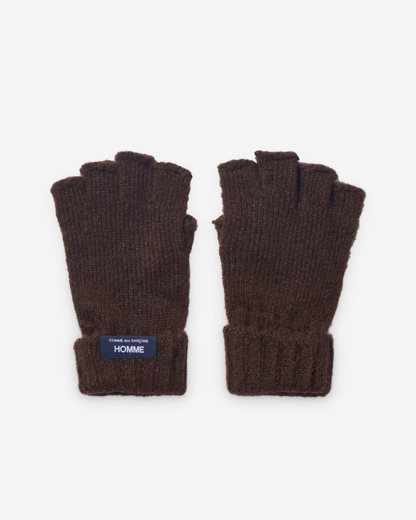 CDG Homme - Men's Fingerless Gloves - (Brown)