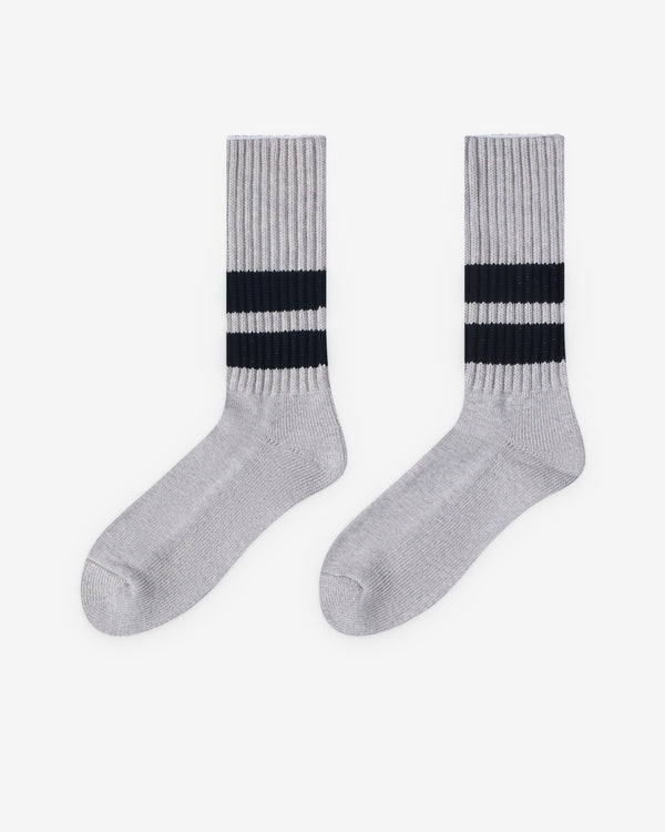 CDG Homme - Men's Ribbed Socks - (Heather Grey)