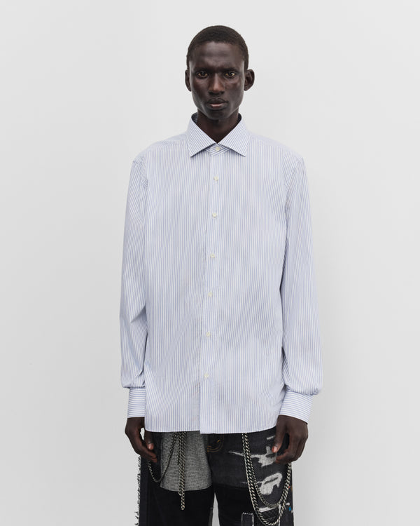 Junya Watanabe Man - Men's Luigi Borelli Striped Shirt - (Blue/White)