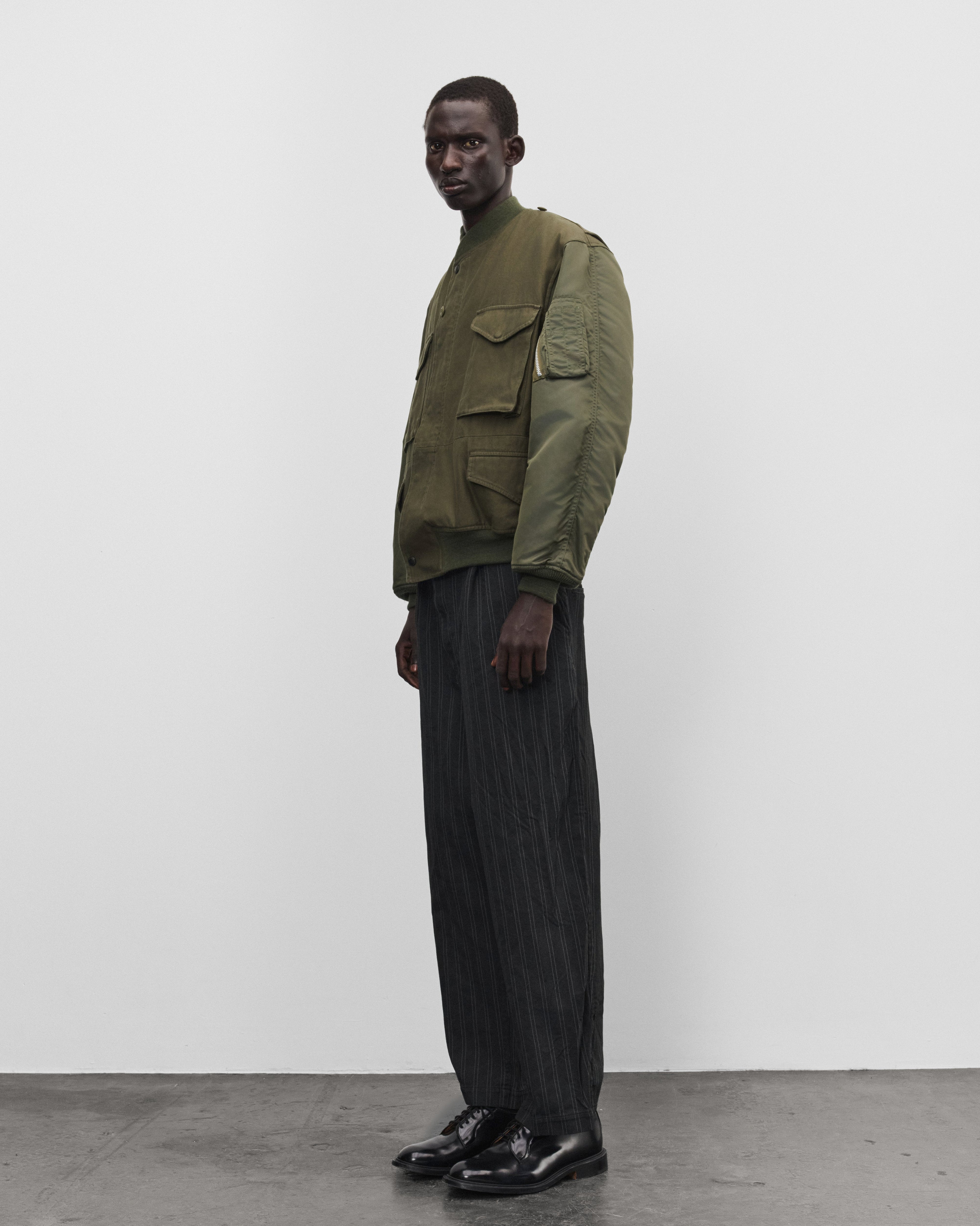 eye Junya Watanabe Man: Men's Needles Bomber Jacket (Khaki Green