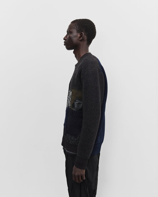 Junya Watanabe Man - Men's Patchwork Cardigan - (Brown/Navy)