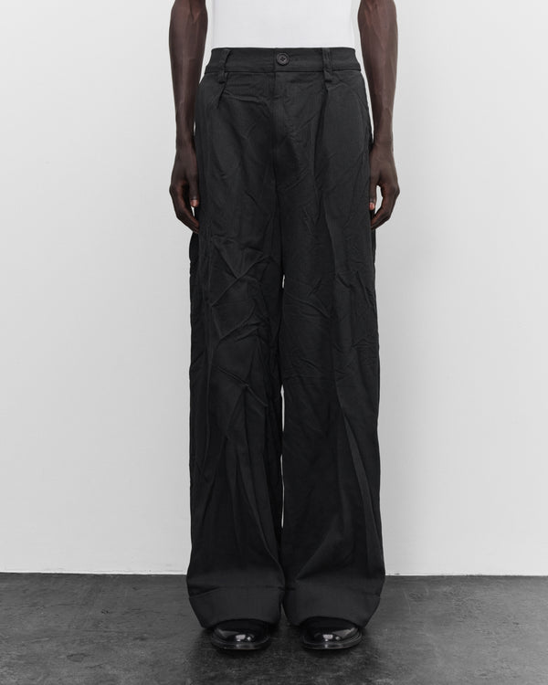 Junya Watanabe Man - Men's Herringbone Wide Fit Trousers - (Black)