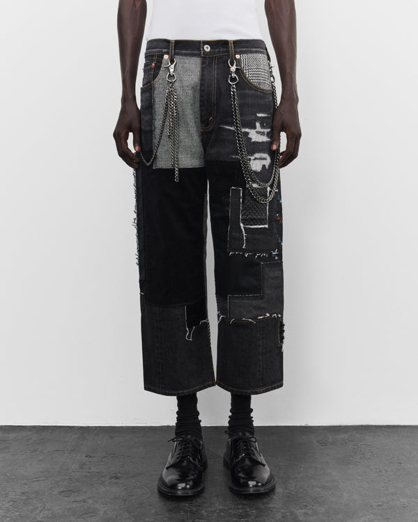 Junya Watanabe Man - Men's Selvage Patchwork Jeans - (Black/Mix)