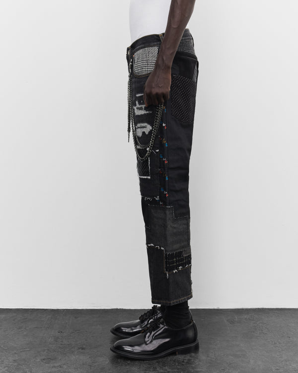 Junya Watanabe Man - Men's Selvage Patchwork Jeans - (Black/Mix)