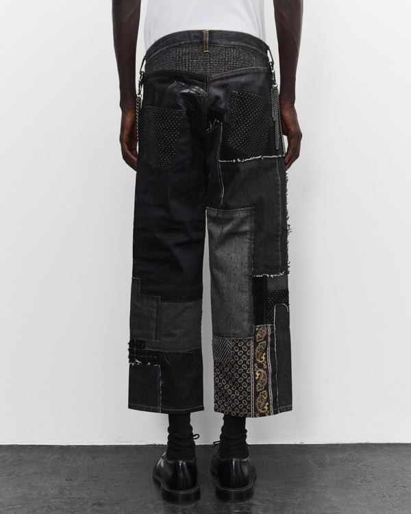 Junya Watanabe Man - Men's Selvage Patchwork Jeans - (Black/Mix)
